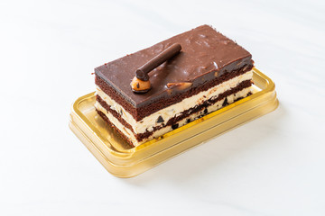 chocolate cake with almonds