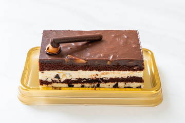 chocolate cake with almonds