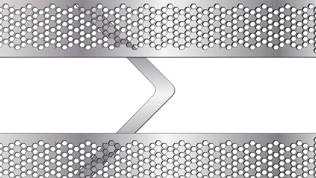 Abstract geometric Video Frame Arrow textural background of golden hue with an arrow, frame and mesh grid. White background.