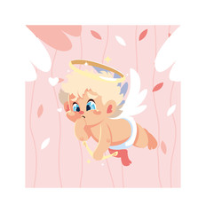 cute cupid angel , valentines day