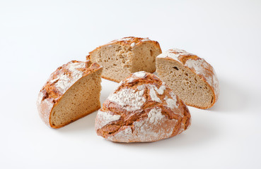 Rustic sourdough bread with crispy crust