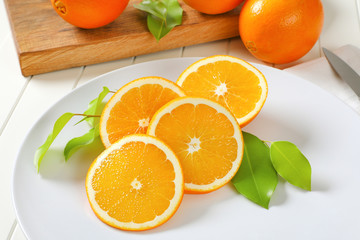 Fresh oranges slices