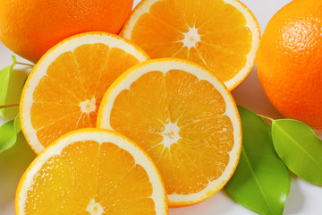 Fresh oranges slices