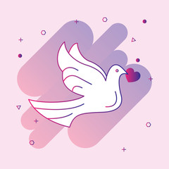  Carrier pigeon line icon
