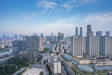 Fototapeta premium Panoramic view of Nanchang, the capital of Jianxi