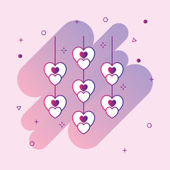  Hanging Valentine Hearts 