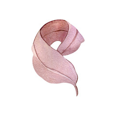 Autumn leaf watercolor illustration element decor plant