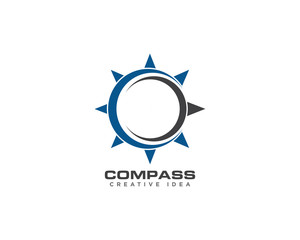 Compass Logo Design Vector