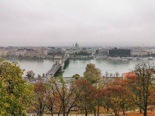 Fototapeta na wymiar Panoramic overview of Budapest