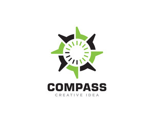 Compass Logo Design Vector