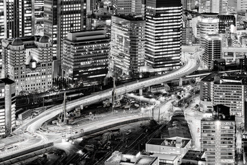 JP Osaka CBD Hwy from deck BW