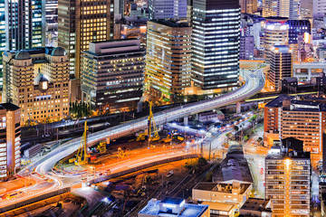 Obraz premium JP Osaka CBD Hwy ze Skydeck