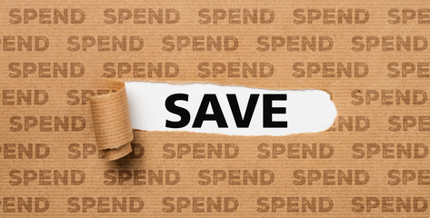 Torn Paper - Save or Spend