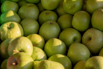 green apples at the market