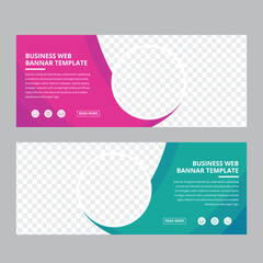 corporate business web banner template - obrazy, fototapety, plakaty