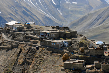 Alpine village Khinaliq, Quba-Khachmaz Region, Azerbaijan, Caucasus.