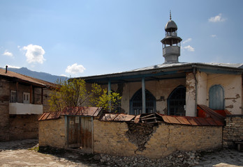 Rural mosque. Lahic village, Azerbaijan, Caucasus.