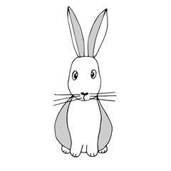 Vector illustration of a cute rabbit