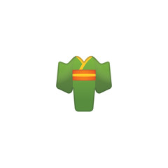 Kimono  Vector Icon. Isolated Kimono, Japanese Wear Emoji, Emoticon Illustration