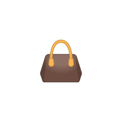 Handbag Vector Icon. Isolated Woman's Handbag Emoji, Emoticon Illustration