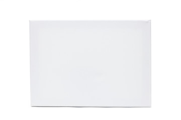 White canvas frame on white background