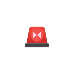Police Car Light Vector Icon. Isolated Emergency Siren Realistic Emoji, Emoticon Illustration