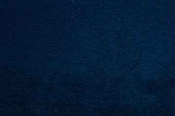 top view of blue velour textured background