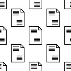 Sheet Icon Seamless Pattern, Document Icon, Paper Icon