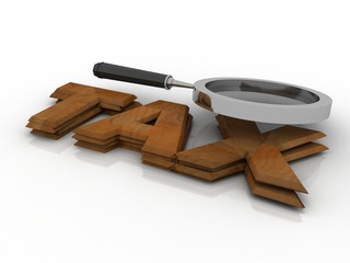 3d rendering Rising tax concept