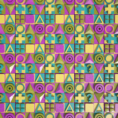 Beautiful, cheerful pattern background. 3d illustration, 3d rendering.