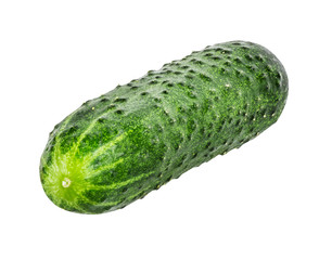 Cucumber isolated on white background with clipping path