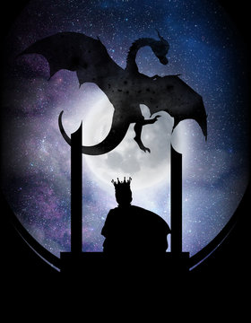 Shadow of the dragon silhouette art