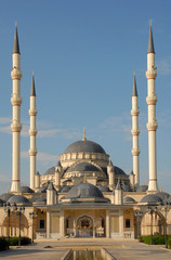 Akhmad Kadyrov Mosque (also known as "The Heart of Chechnya"). Grozny, Chechnya (Chechen Republic), Russia, Caucasus.