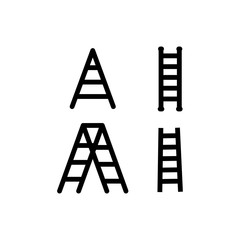 step ladder icon trendy flat design