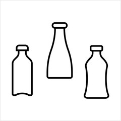 Bottle Icon, Glass Plastic Bottle