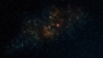 beautiful of universe filled with the stars, nebula and galaxy in night sky