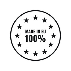 Made in EU 100% vector stamp 