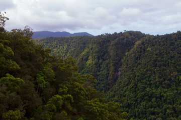 Beautiful view from Kuranda Scenic Railway, between Kuranda and Cairns,  in Tropical North Queensland, Australia