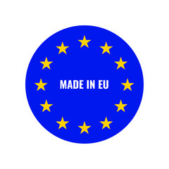 Made in EU vector symbol stamp