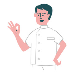 白衣　男性　OK