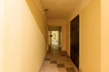 Russia, Moscow- September 10, 2019: interior room apartment public place, staircase