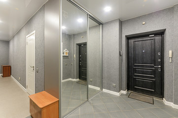 Russia, Moscow- September 10, 2019: interior room apartment modern bright cozy atmosphere. general cleaning, home decoration, preparation of house for sale