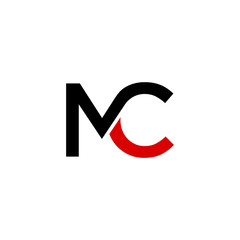 Initial Letter MC Logo designs - obrazy, fototapety, plakaty