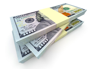 Money stack of dollars. Finance concepts