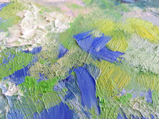 Beautiful blurry background. Abstract springtime wallpaper with brush strokes.