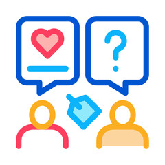 Human Discussing Icon Vector. Outline Human Discussing Sign. Isolated Contour Symbol Illustration