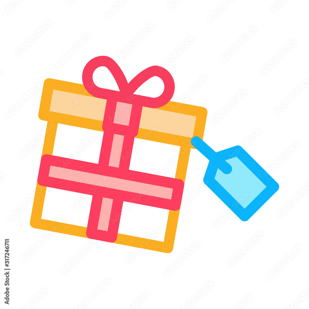 Aufkleber gist box label icon vector. outline gist box label sign. isolated contour symbol illustration