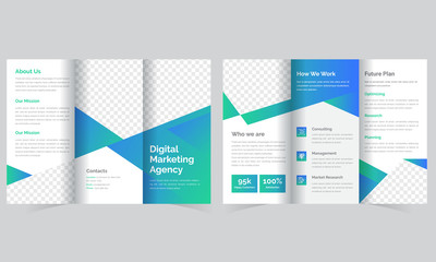 corporate business trifold brochure