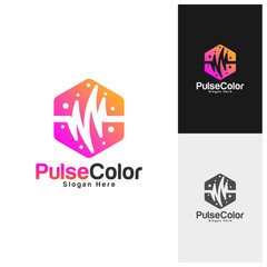 Colorful Pulse Logo Template Design Vector, Creative design, Icon symbol