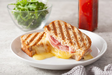 grilled ham and cheese sandwich